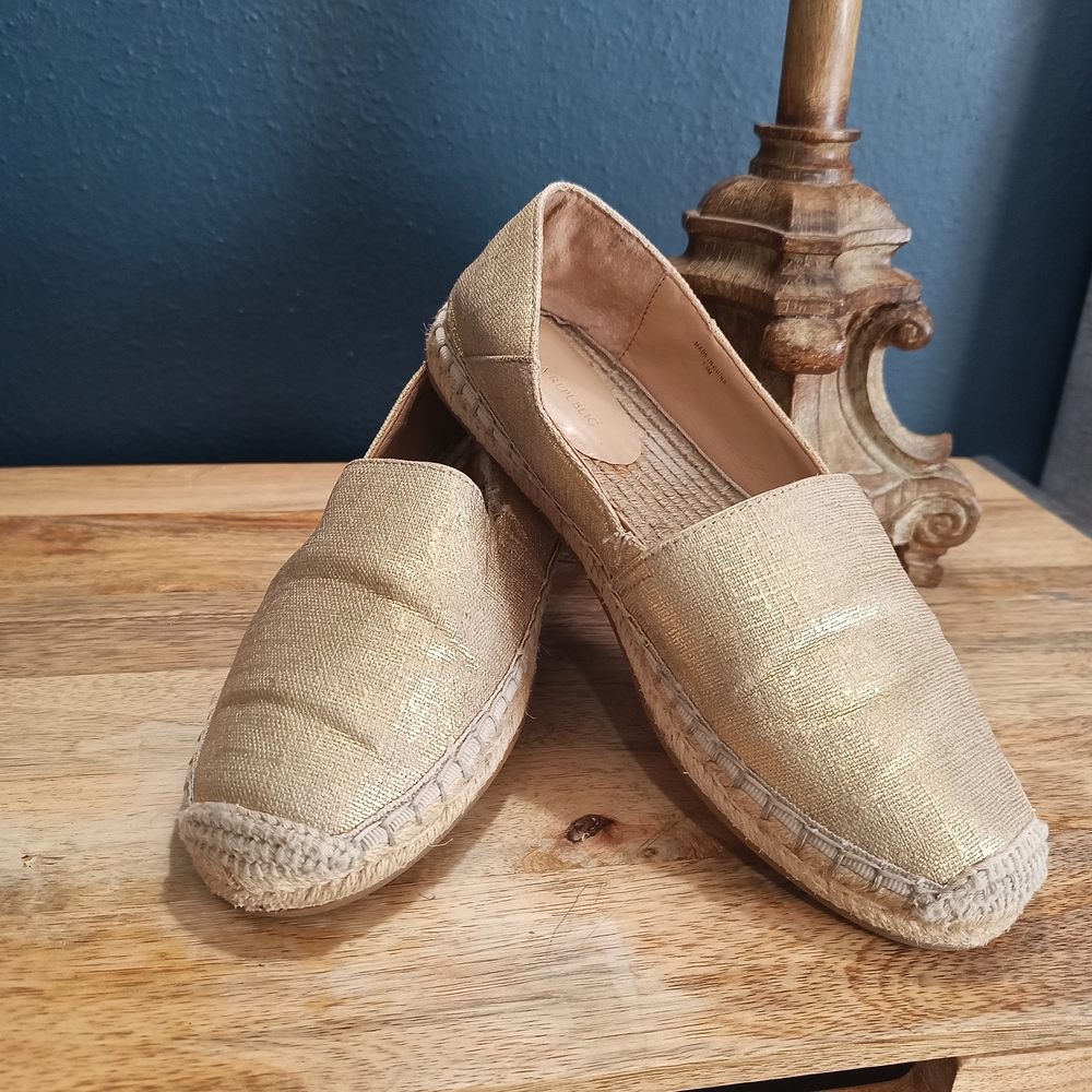 Gold Espadrille Flats
